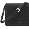 imageMichael Kors Jet Set Medium Flap Crossbody BagGoldtone HardwareBlack