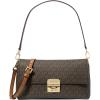 imageMichael Kors Addie Medium Convertible Pouchette Crossbody BagBrownAcorn