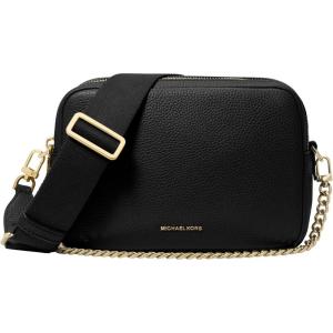 imageMichael Kors Bryant Medium Double Zip Chain Camera Crossbody BagGoldtone HardwareBlack