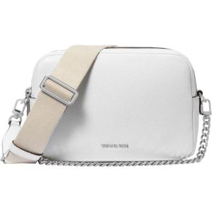 imageMichael Kors Bryant Medium Double Zip Chain Camera Crossbody BagOptic White