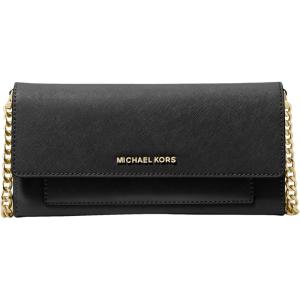 imageMichael Kors Jet Set Medium 2in1 Wallet on Chain Crossbody BagGoldtone HardwareBlack