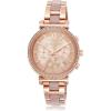 imageMichael Kors Parker Womens Watch Stainless Steel and Pav Crystal Watch for Women with Steel Leather or Silicone Band39MM Rose GoldPink