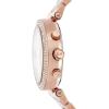 imageMichael Kors Parker Womens Watch Stainless Steel and Pav Crystal Watch for Women with Steel Leather or Silicone BandBlushRose gold
