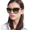 imageMichael Kors Womens MK2182U Empire Square Universal Fit Square SunglassesDark TortoiseBrown Gradient