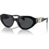 imageMichael Kors Womens MK2192 Empire Oval Sunglasses BlackGrey Solid 53 mm