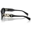 imageMichael Kors Womens MK2192 Empire Oval Sunglasses BlackGrey Solid 53 mm