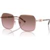 imageMichael Kors Womens Mk1145b Cadiz Square SunglassesShiny Rose Gold Light Brown Pink Gradient