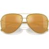 imageMichael Kors Womens Mk1147 Portofino Aviator SunglassesShiny GoldGold Mirrored