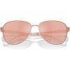 imageMichael Kors Womens Mk1160 Biarritz Aviator SunglassesRose GoldRose Gold Mirrored