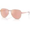 imageMichael Kors Womens Mk1160 Biarritz Aviator SunglassesRose GoldRose Gold Mirrored
