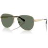 imageMichael Kors Womens Mk1160 Biarritz Aviator SunglassesShiny Light GoldGreen Solid
