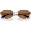 imageMichael Kors Womens Mk1161 Monte Carlo Oval SunglassesLight GoldBrown Solid