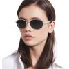 imageMichael Kors Womens Mk1161 Monte Carlo Oval SunglassesSilverDark Grey Solid