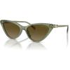 imageMichael Kors Womens Mk2195u Harbour Island Universal Fit Cat Eye SunglassesGreen TransparentGreen Gradient