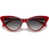 imageMichael Kors Womens Mk2195u Harbour Island Universal Fit Cat Eye SunglassesRedDark Grey Gradient