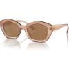 imageMichael Kors Womens Mk2209u Bel Air Universal Fit Butterfly SunglassesBrown TransparentBrown Solid Back Mirrored