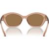 imageMichael Kors Womens Mk2209u Bel Air Universal Fit Butterfly SunglassesBrown TransparentBrown Solid Back Mirrored
