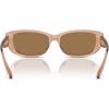 imageMichael Kors Womens Mk2210u Asheville Universal Fit Rectangular SunglassesBrown TransparentBrown Solid Back Mirrored