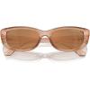 imageMichael Kors Womens Mk2210u Asheville Universal Fit Rectangular SunglassesBrown TransparentBrown Solid Back Mirrored