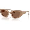 imageMichael Kors Womens Mk2234b Le Praz Cat Eye SunglassesCamelBrown Solid