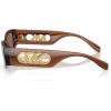 imageMichael Kors Womens Mk2243u Rhodes Universal Fit Oval SunglassesBrown TransparentBrown Solid
