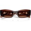 imageMichael Kors Womens Mk2243u Rhodes Universal Fit Oval SunglassesBrown TransparentBrown Solid