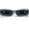 imageMichael Kors Womens Mk2243u Rhodes Universal Fit Oval SunglassesDenim TransparentBlue Grey Solid