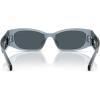 imageMichael Kors Womens Mk2243u Rhodes Universal Fit Oval SunglassesDenim TransparentBlue Grey Solid
