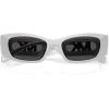 imageMichael Kors Womens Mk2243u Rhodes Universal Fit Oval SunglassesSilver MetallicDark Grey Solid