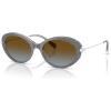 imageMichael Kors Womens Mk2245u Rockaway Universal Fit Oval SunglassesGrey DenimBrown Blue Gradient