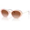 imageMichael Kors Womens Mk2245u Rockaway Universal Fit Oval SunglassesLight Sand LaminateLight Brown Gradient