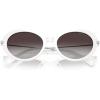 imageMichael Kors Womens Mk2245u Rockaway Universal Fit Oval SunglassesOptic WhiteDark Grey Gradient