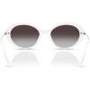 imageMichael Kors Womens Mk2245u Rockaway Universal Fit Oval SunglassesOptic WhiteDark Grey Gradient
