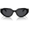 imageMichael Kors Womens MK2192 Empire Oval Sunglasses BlackGrey Solid 53 mm