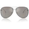 imageMichael Kors Womens Mk1147 Portofino Aviator SunglassesShiny SilverSilver Mirrored