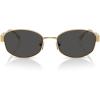 imageMichael Kors Womens Mk1161 Monte Carlo Oval SunglassesYellow GoldDark Grey Solid