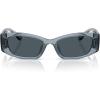 imageMichael Kors Womens Mk2243u Rhodes Universal Fit Oval SunglassesDenim TransparentBlue Grey Solid