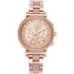 imageMichael Kors Parker Womens Watch Stainless Steel and Pav Crystal Watch for Women with Steel Leather or Silicone Band39MM Rose GoldPink