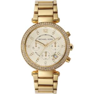 imageMichael Kors Parker Womens Watch Stainless Steel and Pav Crystal Watch for Women with Steel Leather or Silicone BandGold