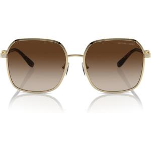 imageMichael Kors Womens Mk1145b Cadiz Square SunglassesShiny Light GoldBrown Gradient