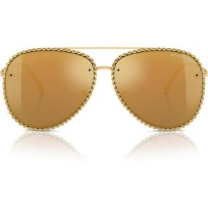 imageMichael Kors Womens Mk1147 Portofino Aviator SunglassesShiny GoldGold Mirrored