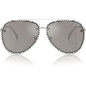 imageMichael Kors Womens Mk1147 Portofino Aviator SunglassesShiny SilverSilver Mirrored