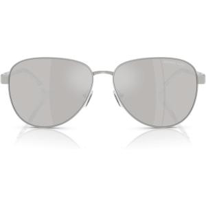 imageMichael Kors Womens Mk1160 Biarritz Aviator SunglassesSilverSilver Mirrored
