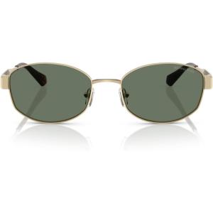 imageMichael Kors Womens Mk1161 Monte Carlo Oval SunglassesLight GoldGreen Solid