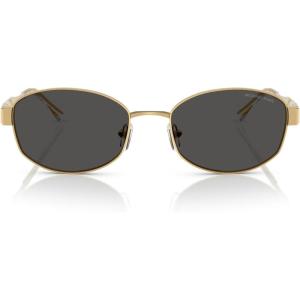 imageMichael Kors Womens Mk1161 Monte Carlo Oval SunglassesYellow GoldDark Grey Solid