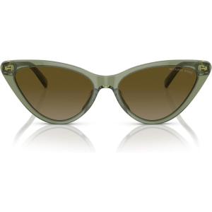 imageMichael Kors Womens Mk2195u Harbour Island Universal Fit Cat Eye SunglassesGreen TransparentGreen Gradient