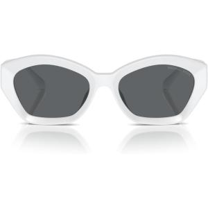 imageMichael Kors Womens Mk2209u Bel Air Universal Fit Butterfly SunglassesOptic WhiteDark Grey Solid