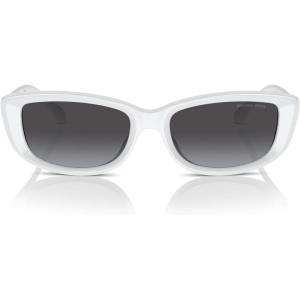 imageMichael Kors Womens Mk2210u Asheville Universal Fit Rectangular SunglassesOptic WhiteDark Grey Gradient