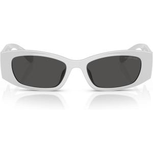 imageMichael Kors Womens Mk2243u Rhodes Universal Fit Oval SunglassesSilver MetallicDark Grey Solid