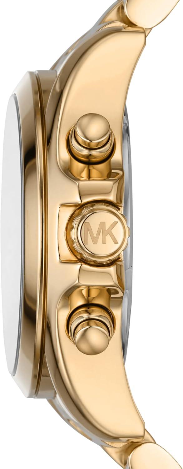 imageMichael Kors Bradshaw Womens Watch Stainless Steel Chronograph Watch for Women with Steel or Leather Band36MM GoldBlack